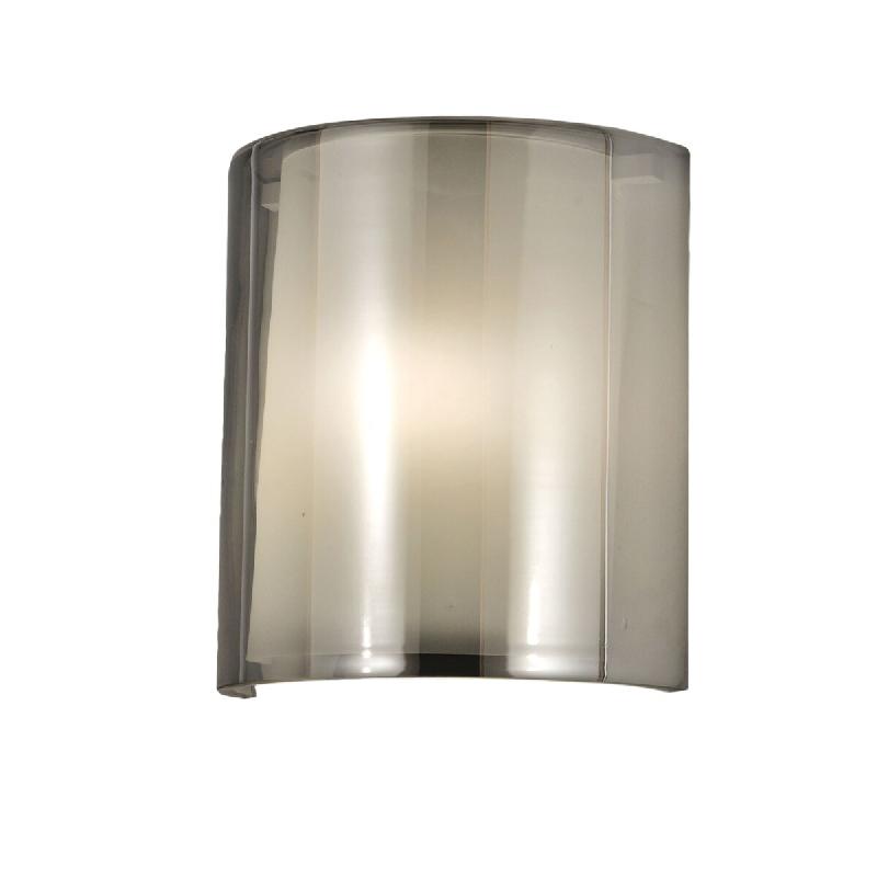 Fabas Luce Applique Murale Maribel Fumé, Structure En Métal, Verre Et Méthacrylate, Douille E27 40 W, Ip20, 23 X 11,5 X 32,5 Cm - Maribel Illuminaz_0
