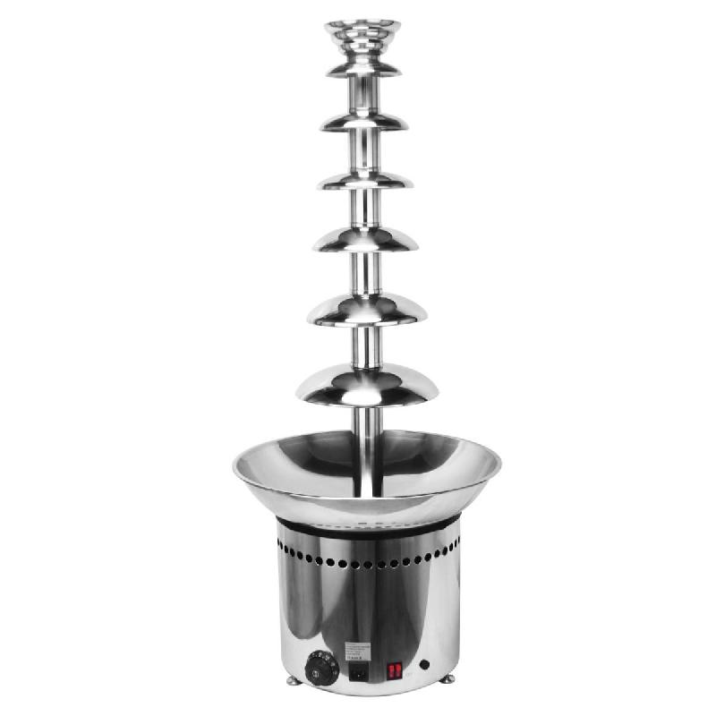 Fontaine à chocolat inox avec 7 étages - 100 cm | Qdm - SBCH7_0