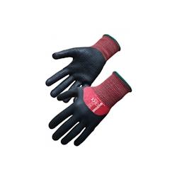 Gant anti-coupure Singer taille 11 - Tricoté nitrile enduit avec picots, renfort pouce et index - Paume mousse - Noir_0