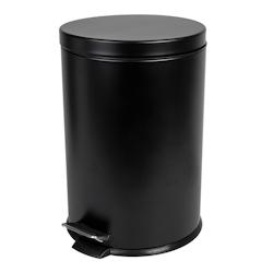 García de Pou Garcia de Pou Poubelle À Pedale Avec Réceptacle Intérieur 20 L Ø 29,5X44 Cm Noir Acier - noir acier 268.47_0