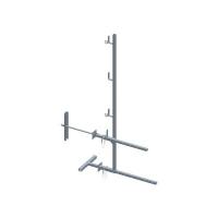GARDE-CORPS UNIVERSEL FIXATION RÉGLABLE TRAVERSÉE POUR MUR DE 25 CM