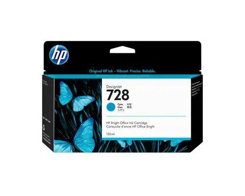 HP 728 cartouche d'encre DesignJet cyan 130 ml_0