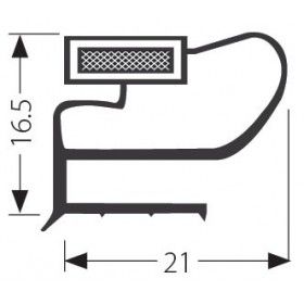 Joint JPAB111 pour chambre froide - Disponible en gris et blanc - Longueur de 2,55 m ou sur mesure_0