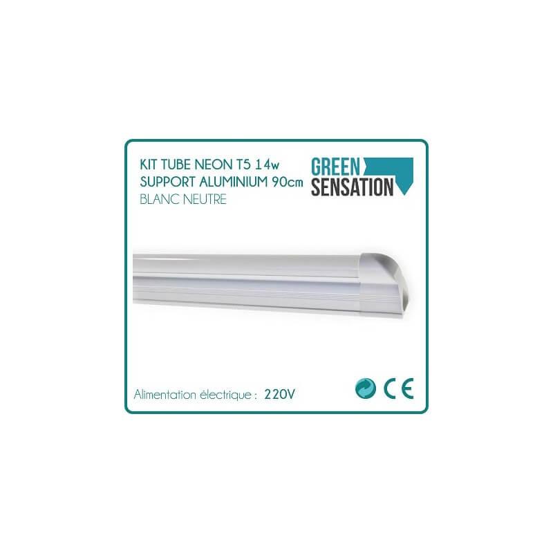 KIT TUBE 90CM NÉON T5 SUR SUPPORT ALUMINIUM  ÉCLAIRAGE LED ÉCONOMIQUE