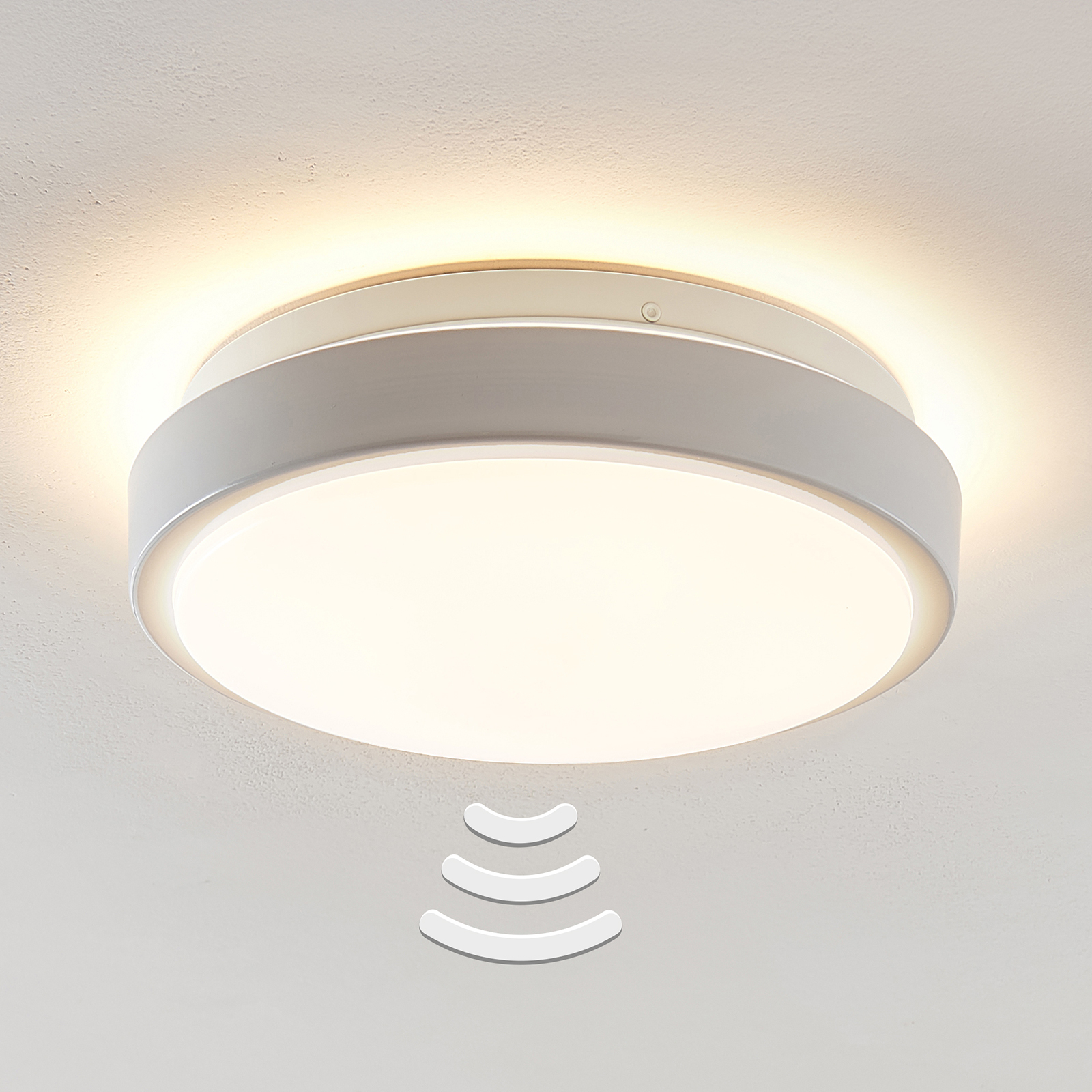 LINDBY CAMILLE PLAFONNIER LED CAPTEUR Ø26CM BLANC