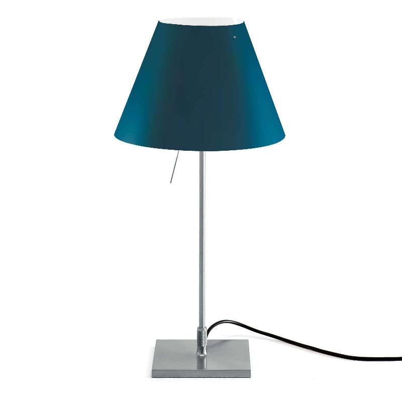 LUCEPLAN COSTANZINA LAMPE À POSER ALU BLEU PÉTROLE