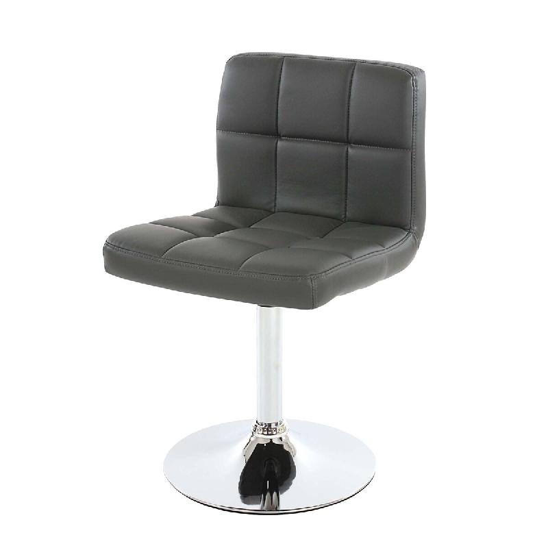 Mendler Chaise de salle à manger Kavala, chaise de cuisine, pivotante MVG-certifié ~ similicuir gris, pied chromé - gris matière synthétique 74409_0