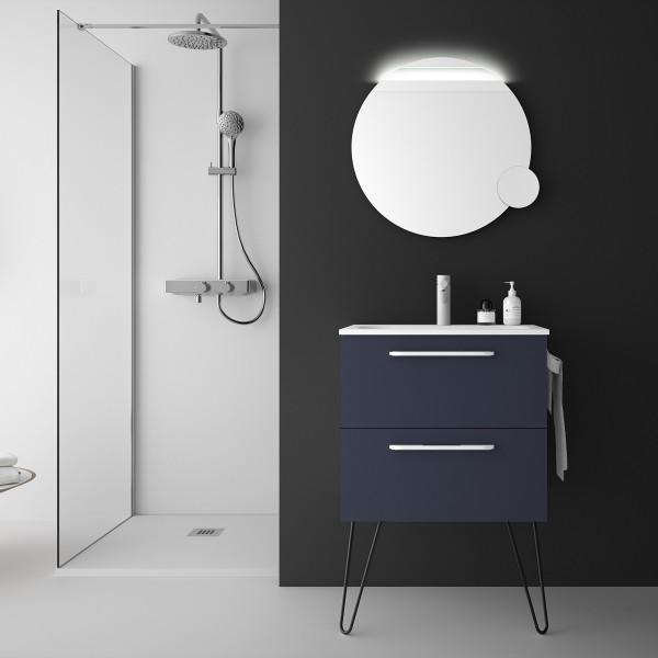 MEUBLE FUSSION CHROME 600 2 TIROIRS NIGHT BLUE 598 X 540 X 450 MM - SALGAR 81711