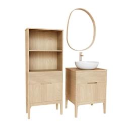 MOB-IN Meuble + vasque + robinet + miroir + colonne ALASKA - 3701606503380_0
