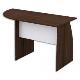 MT DISCOUNT RETOUR BUREAU À GAUCHE OPÉRATIVE 134X75X67 CM COLORIS CHOCOLAT / BLANC