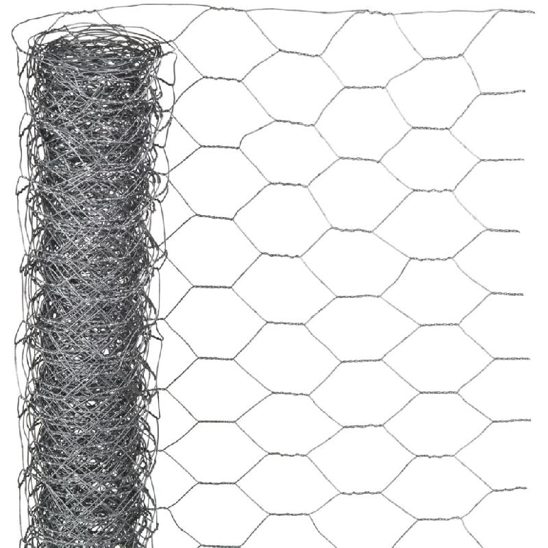 Nature grillage métallique hexagonal 0,5 x 10 m 25 mm acier galvanisé 419769_0