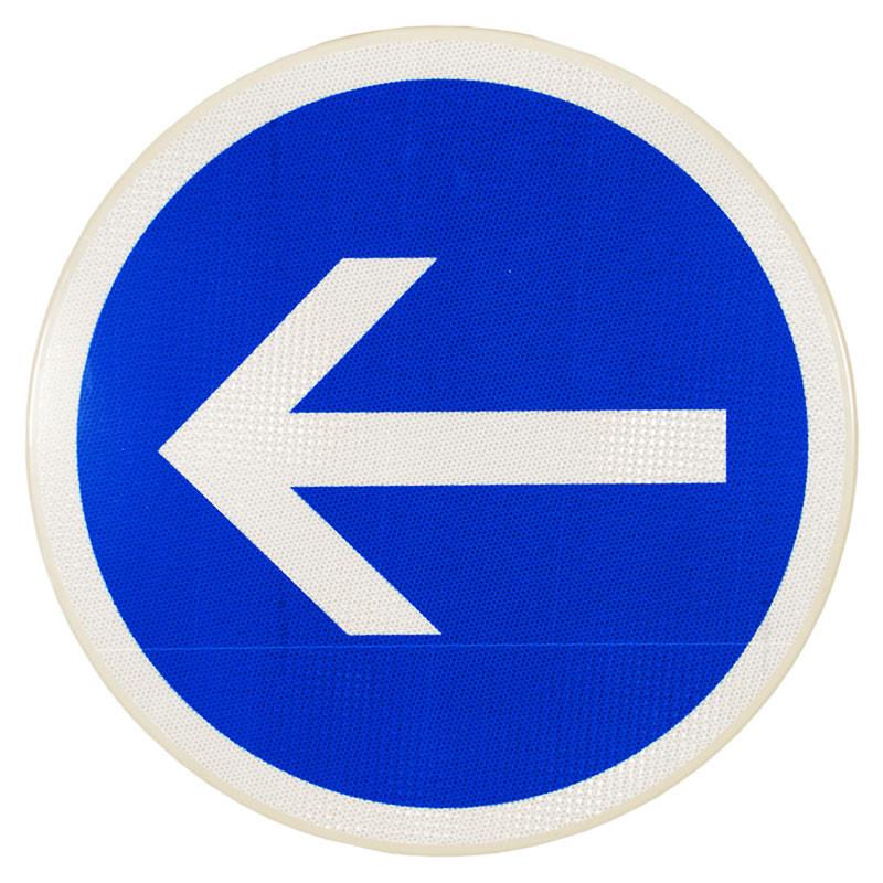 Panneau prescription temporaire BK21-2 - Obligation de tourner à gauche avant le panneau_0