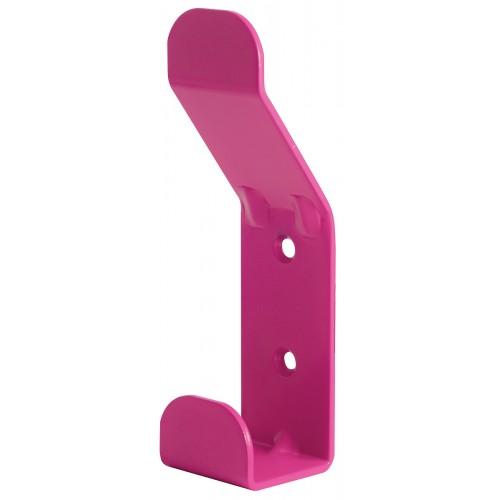 PATÈRE DOUBLE TYPE F10555 - EN ACIER LAQUÉ - H 140 X L 38 X P 37 MM - FUCHSIA DEVISMES