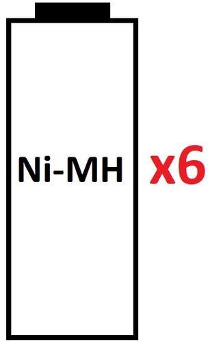 PILES RECHARGEABLES NIMH (X6) DE RECHANGE POUR SÉRIES MFT17XX ET MFT18XX