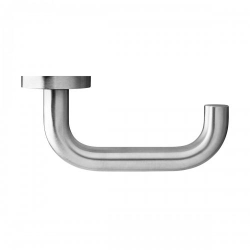 POIGNÉES DE PORTE SUR ROSACES RONDES SÉRIE ER 27 CRÈTE - INOX SATINÉ -BEC DE CANE KARCHER DESIGN