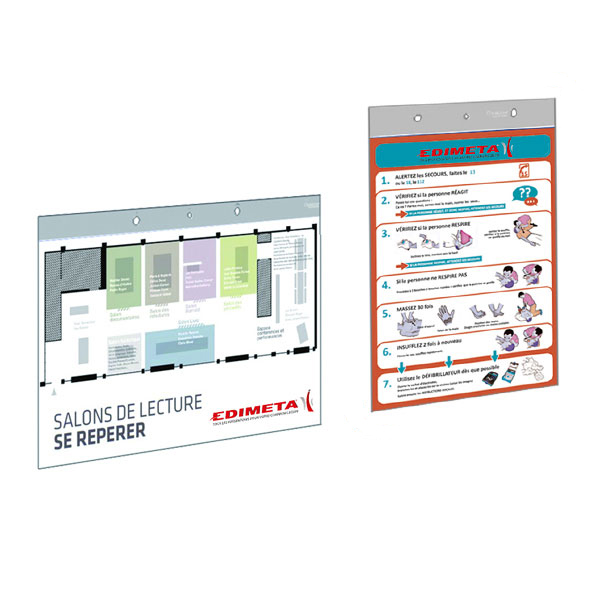 PORTE-AFFICHE PLEXIGLASS MURAL VERTICAL A4