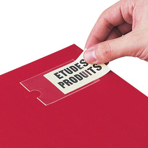 PORTE-ÉTIQUETTES ADHÉSIF 46 X 75 MM 3L TRANSPARENT - BOÎTE DE 60