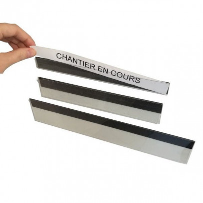 Porte-étiquettes PVC magnétique - 142222 - Transparent, interchangeable, lot de 5_0