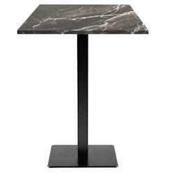 Restootab - Mange-debout 60x60cm - modèle Milan marbre royal - noir TB-MILFF-6060M-MB.ROY_0