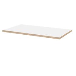 Restootab - Plateau 160x80 blanc chants bois - blanc Bois manufacturé PL-16080M-BLANC-BOI_0