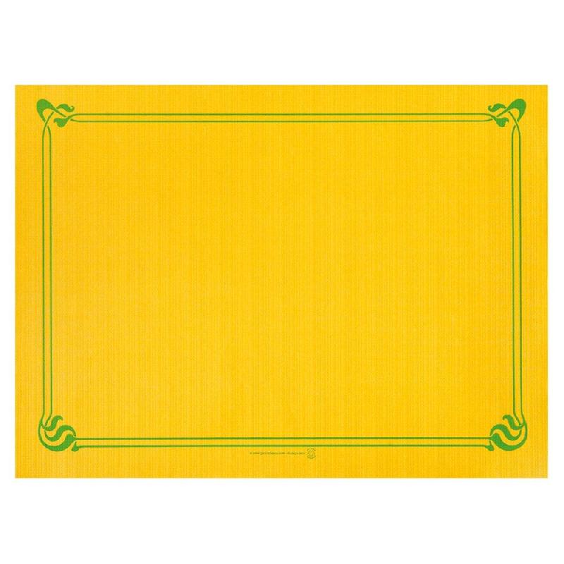Set de table en pure cellulose 48g/m2 jaune avec liseré 31x43cm - par 2000_0