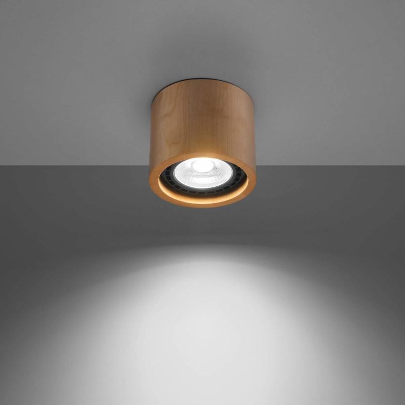 EULUNA SPOT EN SAILLIE SOLANA BOIS ROND, UNE LAMPE