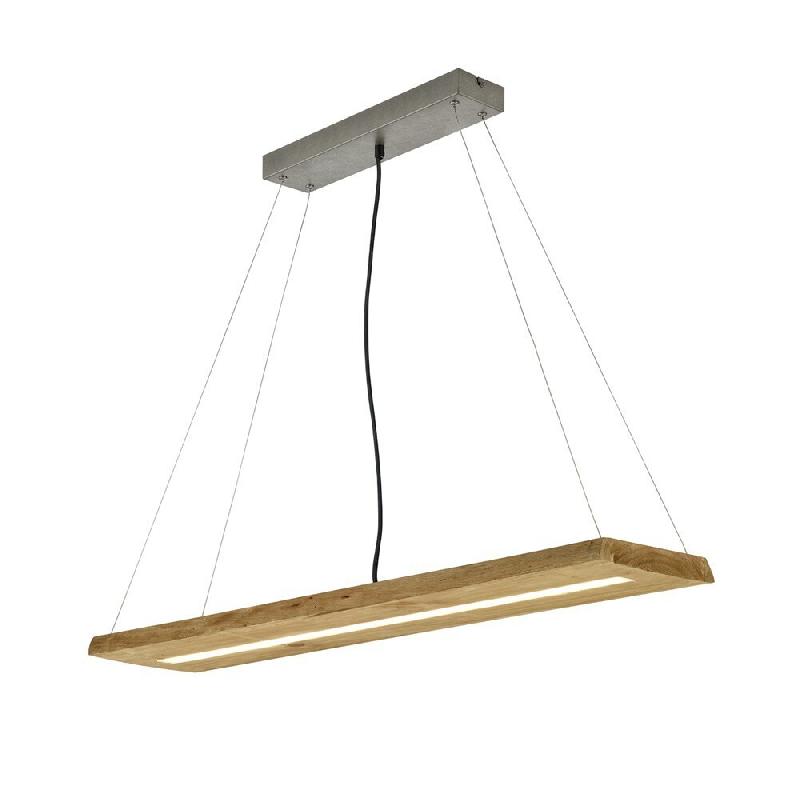 Suspension LED intégrée 27W, 3400 lm, 3000K, IP20, Bois Naturel - Trio - Brad - jaune 4017807451191_0