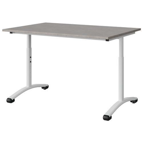 TABLE MALIBU 120X80 T3/T6 DL ST ABS BÉTON F186/BLC 9016