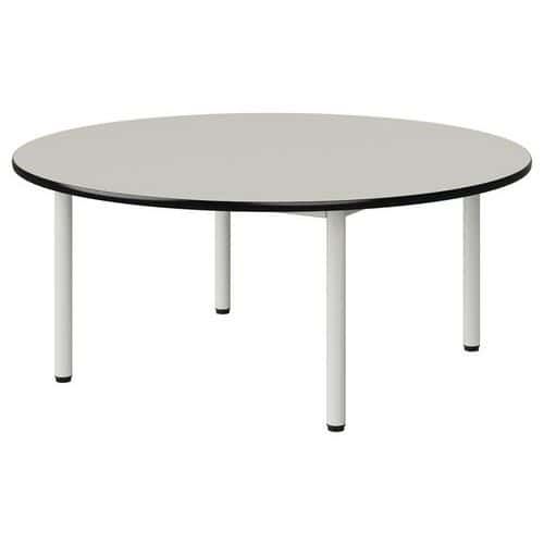 TABLE MALIBU Ø 120 T1 4P STR ANTIB BLC SE W911/NOIR BLC 9016