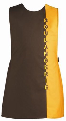 TABLIER CHASUBLE BOULANGERIE CHOCOLAT ORANGE