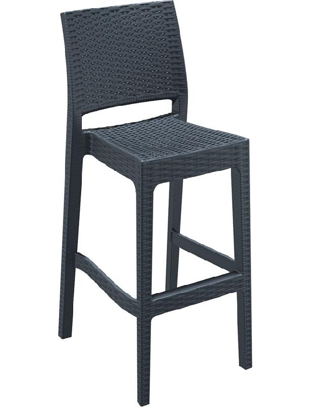 Tabouret de bar Jamaica - polypropylène imitation tressé_0