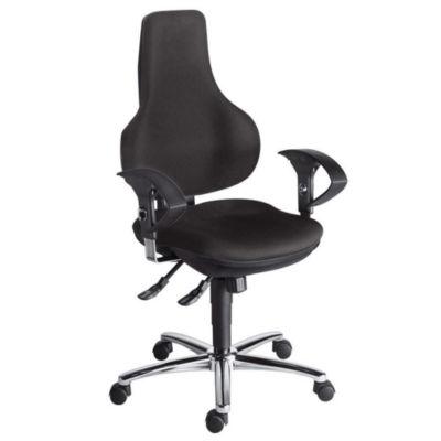 TOPSTAR Fauteuil de bureau ERGO POINT Tissu rembourré Avec accoudoirs - Noir_0