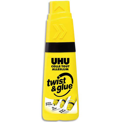 TUBE DE COLLE UHU TWIST & GLUE AVEC SOLVANT - FLACON DE 35G