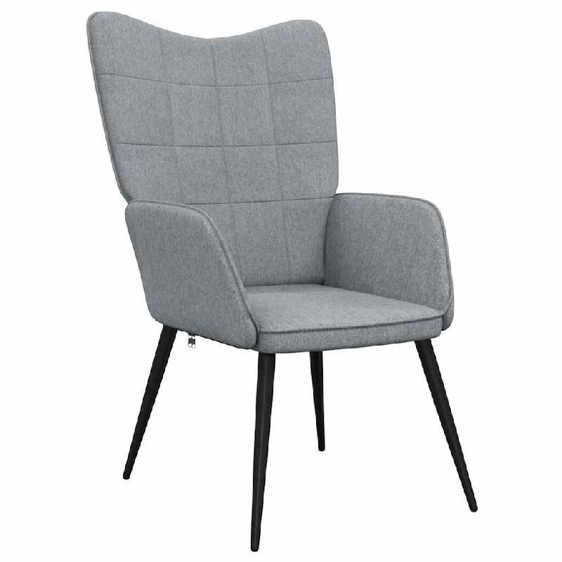 VidaXL Chaise de relaxation Gris clair Tissu Modèle Vega StudioDesk Plus - 327941_0