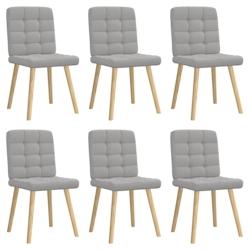 VidaXL Chaises à Manger Lot De 6 Gris Nuage Tissu - gris 8721158569158_0