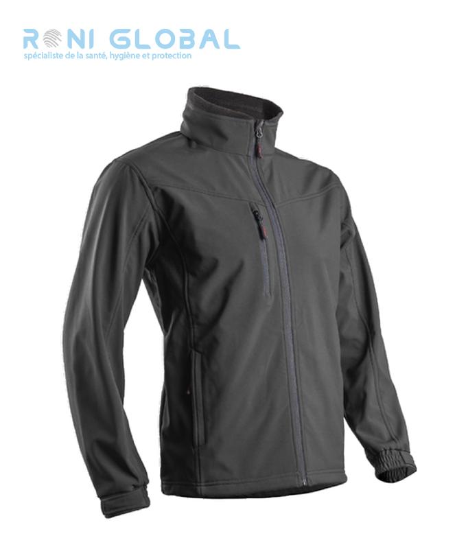 Veste de travail coupe-vent et imperméable Softshell en polyester et élasthanne - Micro polaire - 6 poches - YANG II COVERGUARD_0
