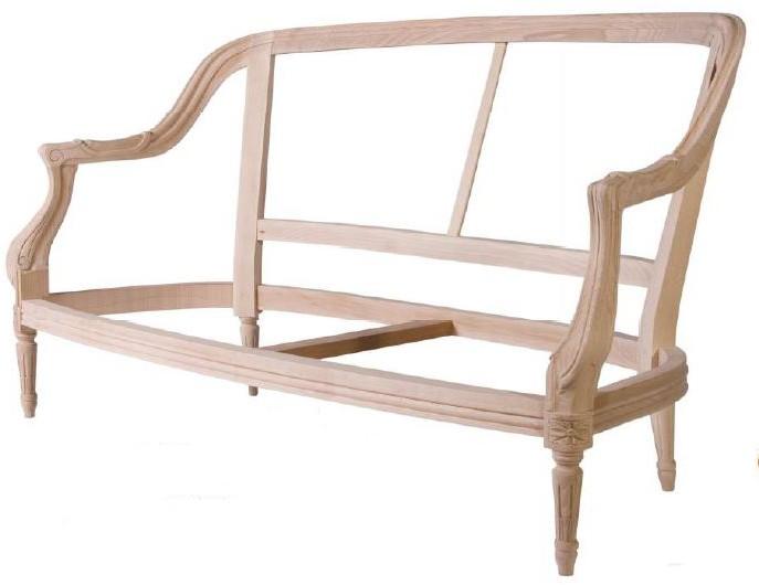 4315 - Carcasse de canapé bergère - Web Deco - Style classique - Dimensions 144x60x87 cm_0