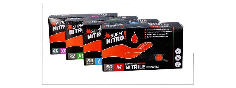 50 gants d'examen anti-virus catégorie III à usage unique CE en nitrile orange non poudré - GNNPOG-IM03/5VR3_0