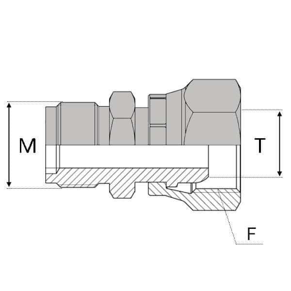 Adaptateur droit mâle agricole 18 x 1,5 X femelle 24° - 18X150 , 20X150 , 13.25_0