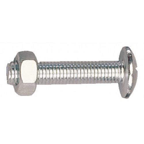 BOULONS POÊLIERS - TÊTE RONDE - FILETAGE TOTAL - 10X80 MM - 50 PIÈCES GFD