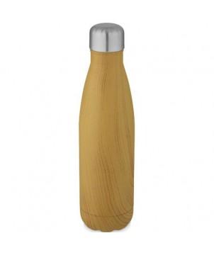 BOUTEILLE ISOTHERME COVE 500 ML EN ACIER INOXYDABLE IMITATION BOIS - NATUREL CHINÉ - BOUTEILLES ISOTHERMES PUBLICITAIRES