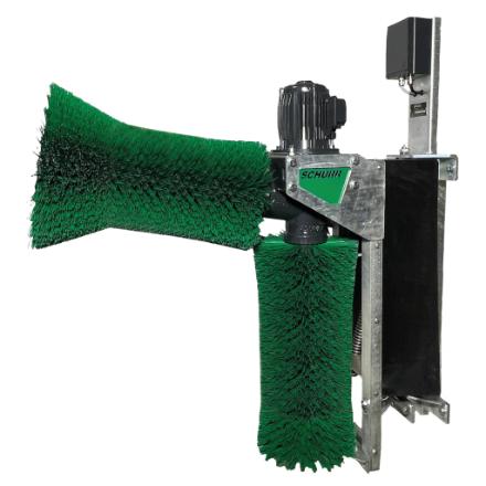 Brosse rotative D22 double pour le nettoyage et le toilettage des vaches - Schurr - verrouillage de sécurité et rotation automatique_0