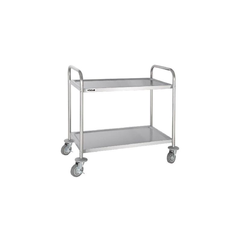 Chariot inox de service 2 niveaux_0