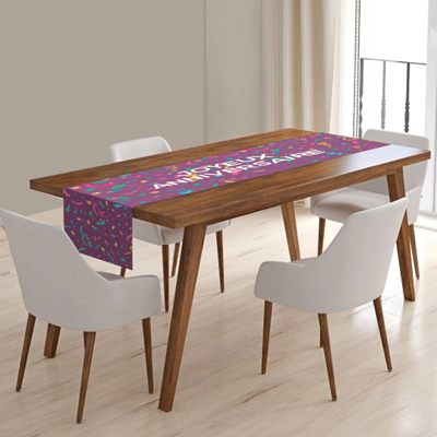 Chemin de table publicitaire - Tissu, Vinyle, Écologique - Personnalisable_0