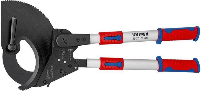 Cisaille à câbles KNIPEX - longueur totale 680 mm - 100 mm (960 mm²) - bruni avec gaines multicomposants_0