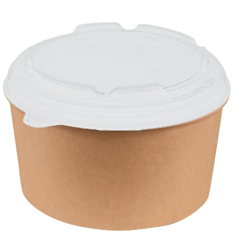 Combo NOVABOWL 1200ml - SPECIAL RESTAURATION - Bol  Haute Résistance - Idéal Entrées et Salades - Lot de 600 - beige en carton BSA915RL_0