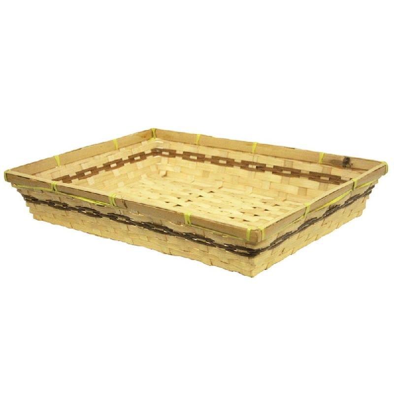 Corbeille bambou tressé rectangle 