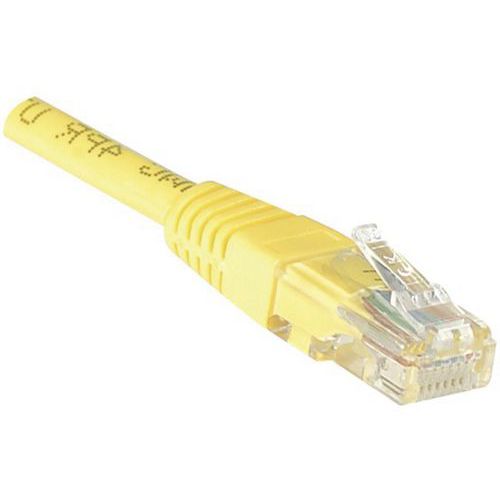 CORDON RJ45 CATÉGORIE 6 U/UTP JAUNE - 15 M