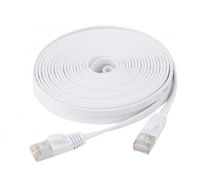 Cordon RJ45 plat catégorie 6 U/FTP - Snagless blanc - 1 m - 845056_0