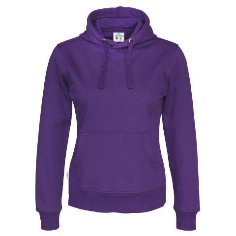 COTTOVER SWEATSHIRT À CAPUCHE FEMME - CERTIFIÉ GOTS VIOLET - TAILLE M